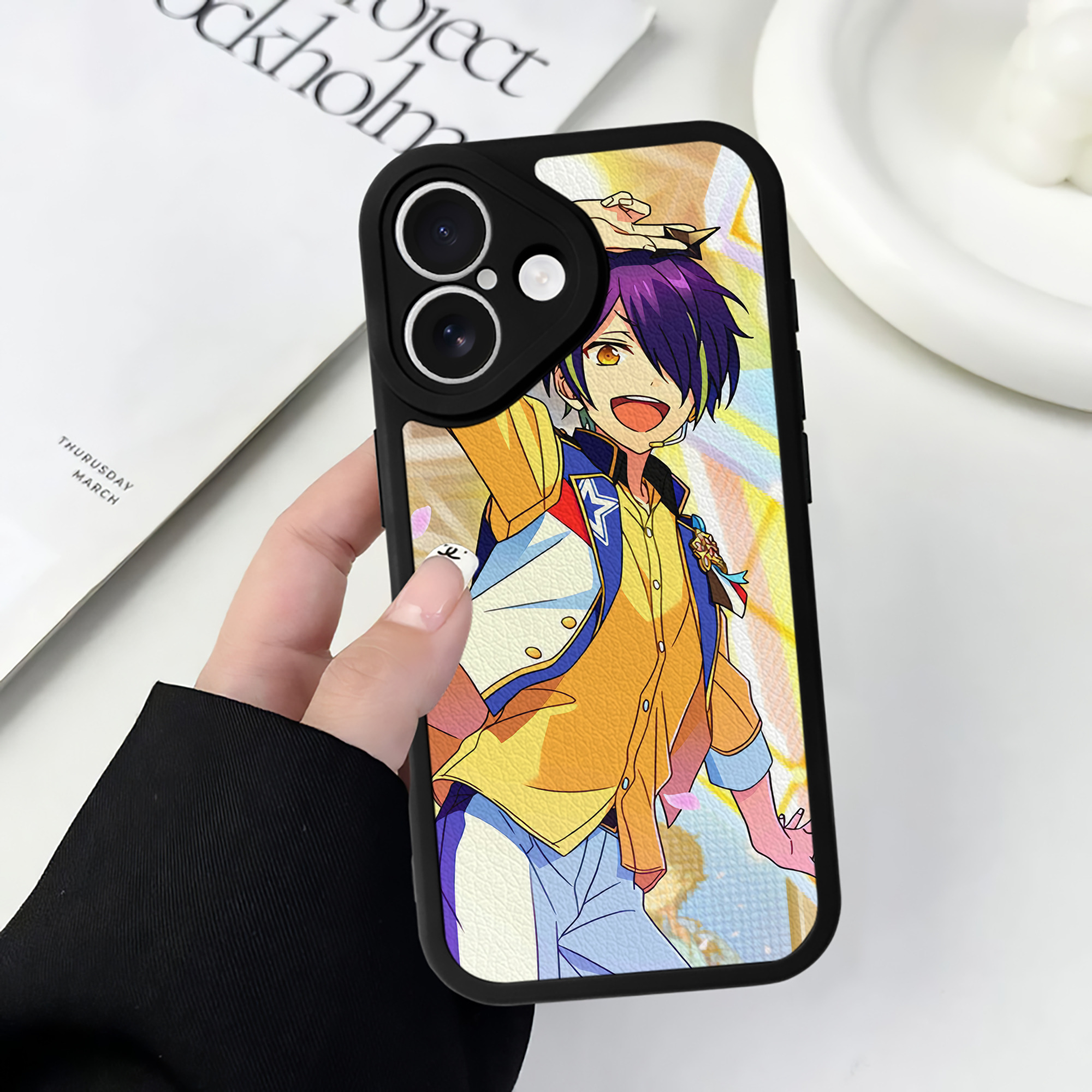 （画像用） あんさんぶるスターズ! Ensemble Stars 【iPhone 16シリーズ対応】シリコンスマホケース（レザー調） 材質：シリコン